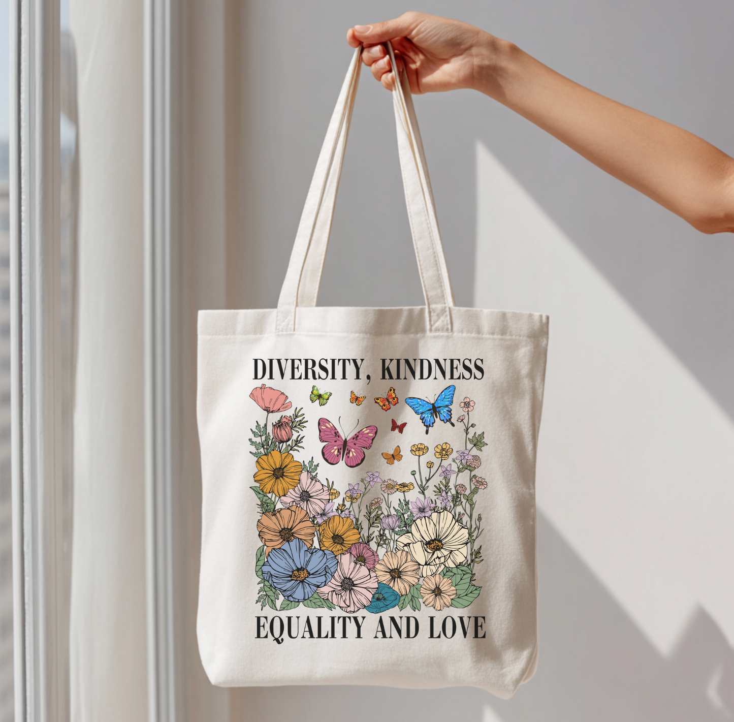 Diversity, Kindness, Equality And Love Tote Bag