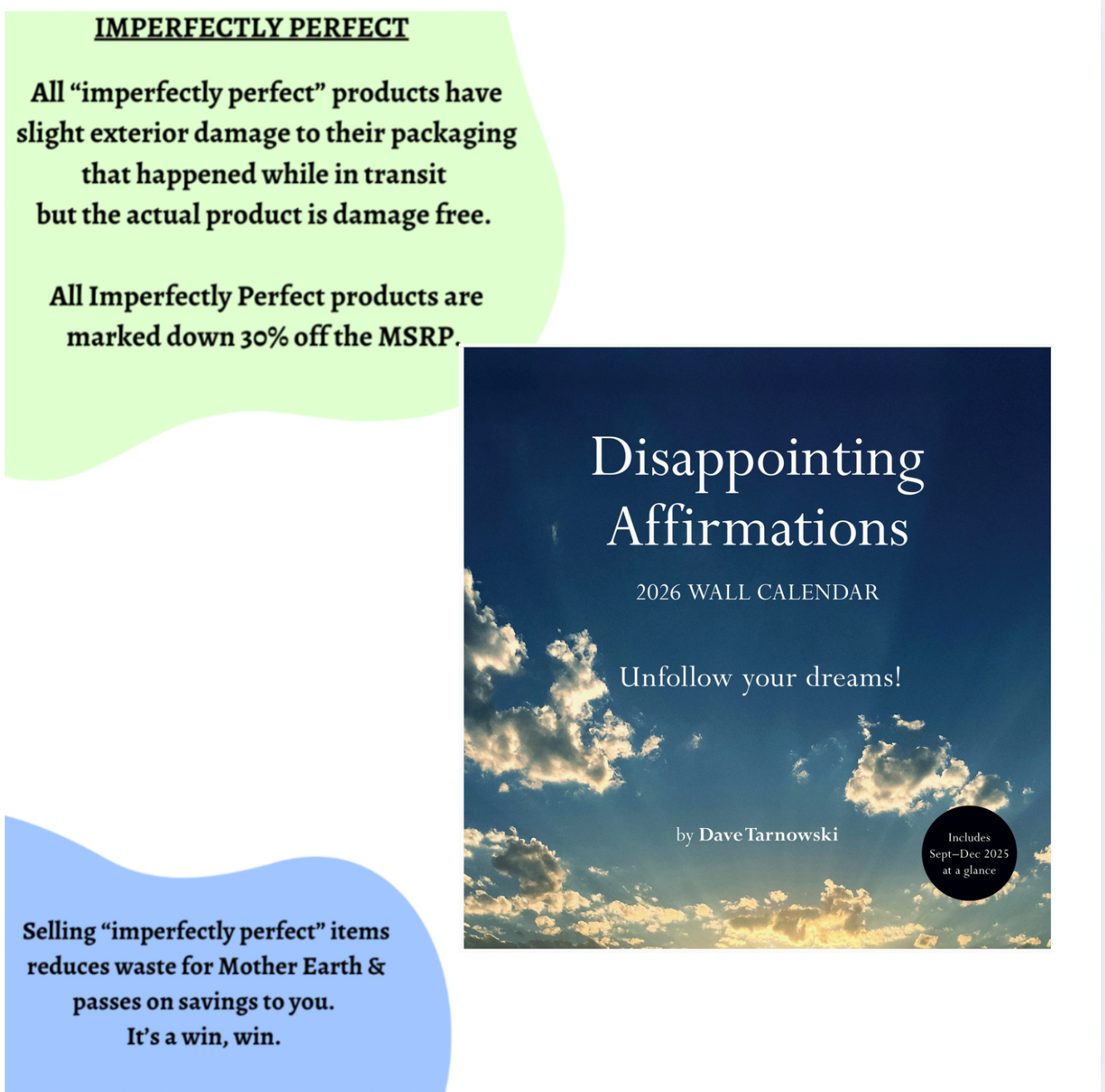 *Imperfectly Perfect* Disappointing Affirmations 2026 Calendar