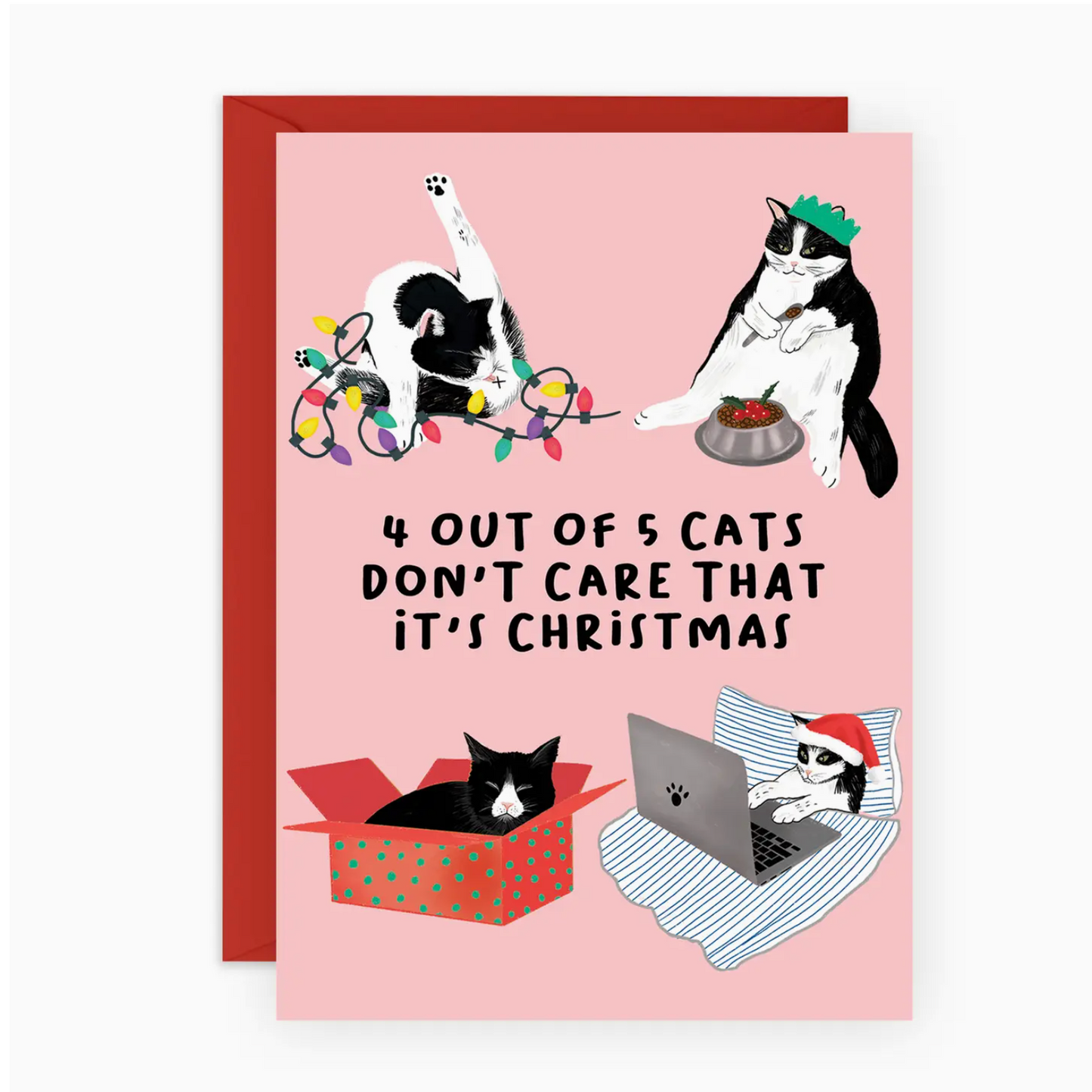4 Out Of 5 Cats Don't Care That It's Christmas Card