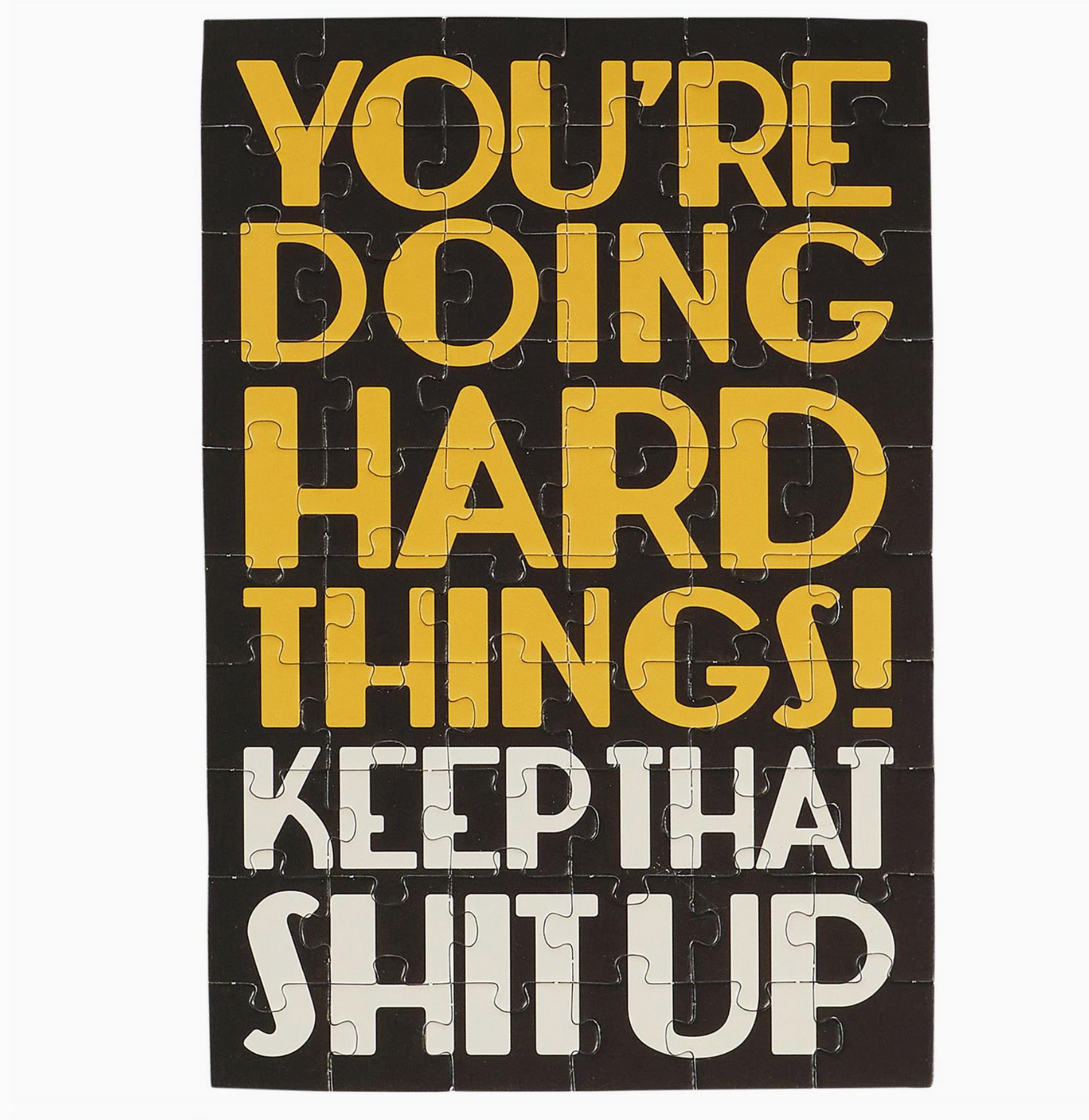You're Doing Hard Things! Keep That Shit Up Puzzle Card