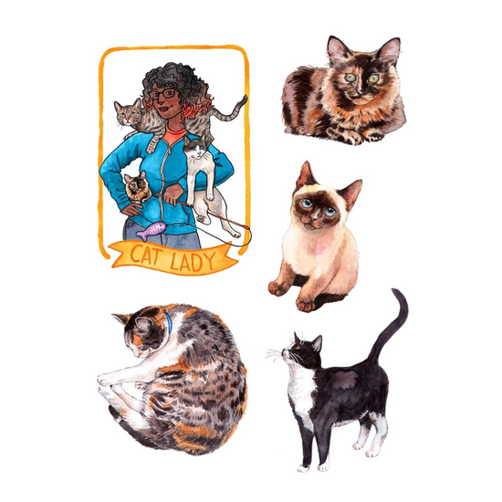 The Cat's Meow Sticker Book: 100+ Stickers of Fluffy, Feisty, and Fabulous Felines