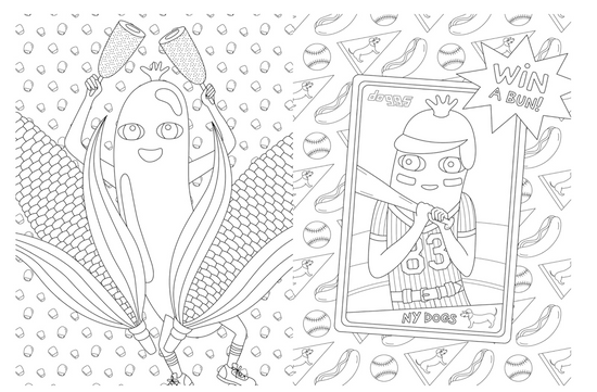 Hot Dog Coloring and Activity Book