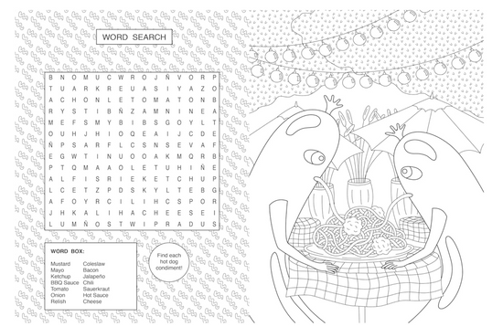 Hot Dog Coloring and Activity Book