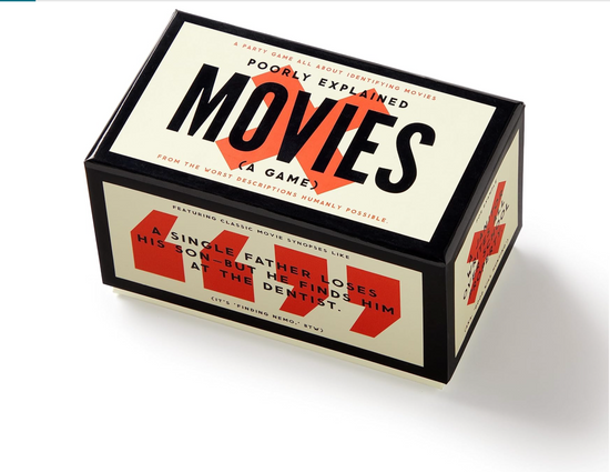 Brass Monkey Poorly Explained Movies – Party Game with 300 Cards Featuring Uniquely Terrible Descriptions of Movies, Suitable for 2-8 Players