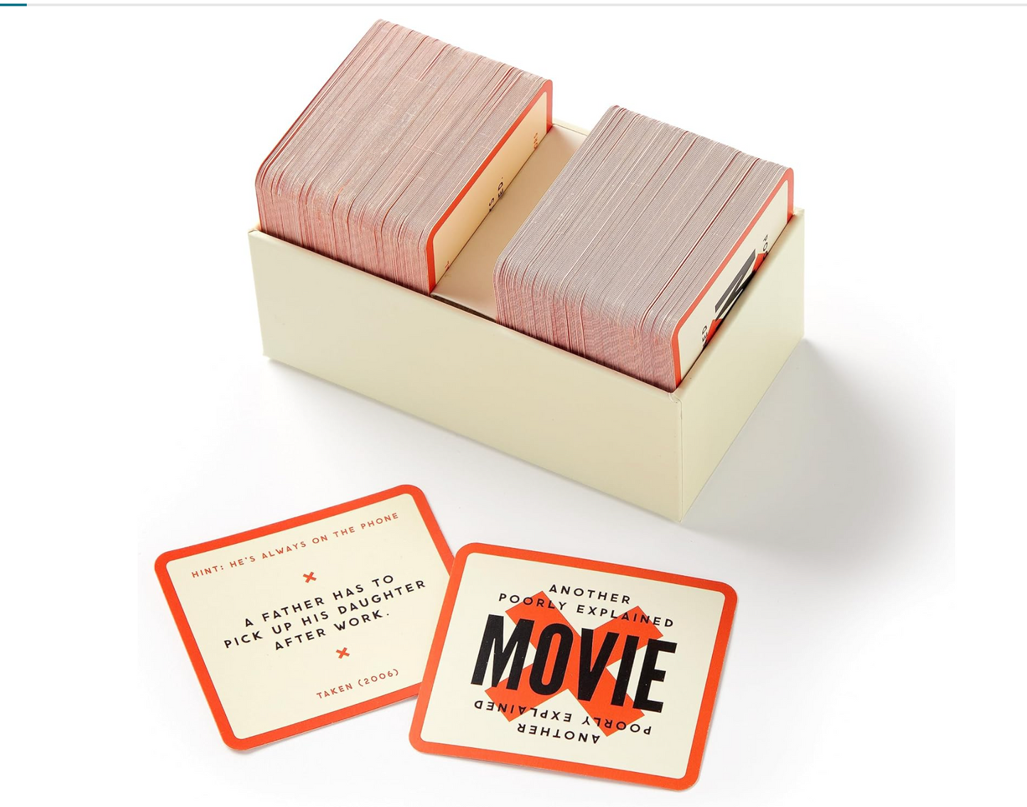 Brass Monkey Poorly Explained Movies – Party Game with 300 Cards Featuring Uniquely Terrible Descriptions of Movies, Suitable for 2-8 Players