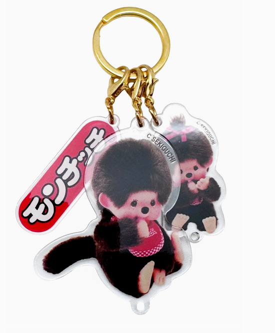 Monchhichi Classic 3PC Acrylic Keychain (Official Licensed)