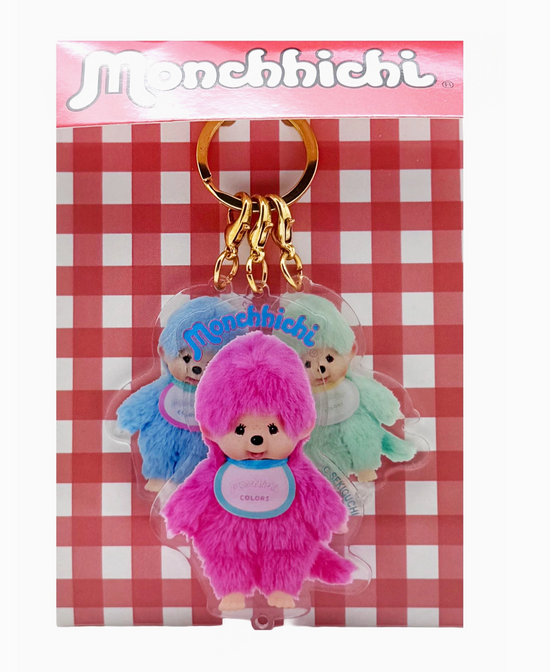 Monchhichi Colorful Neon 3PC Acrylic Keychain