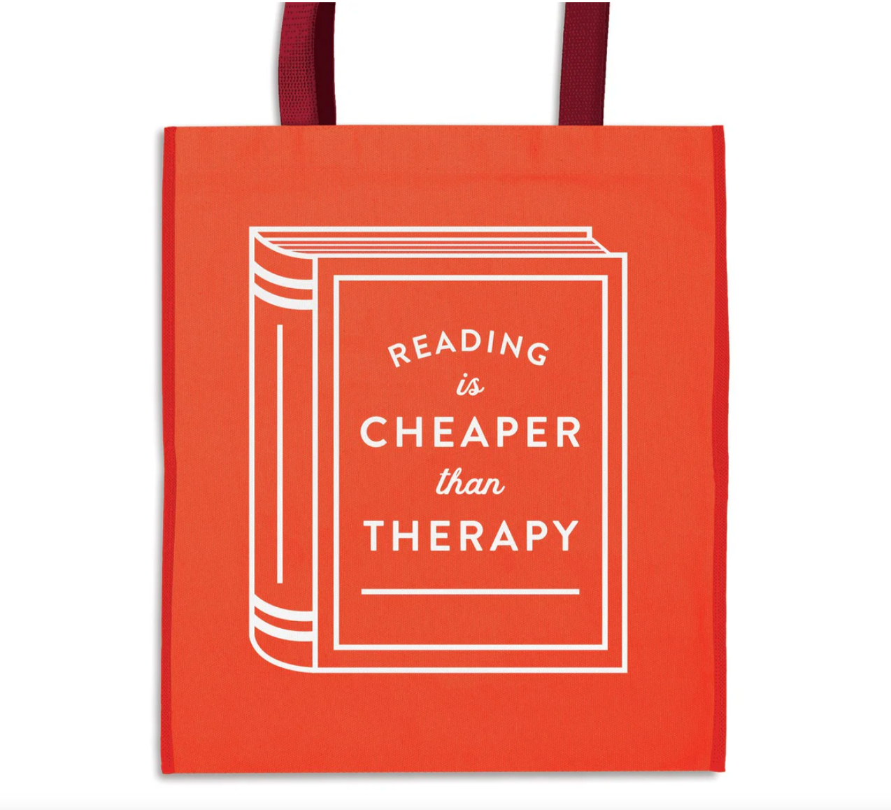Reading Is Cheaper Than Therapy Reusable Shopping Bag
