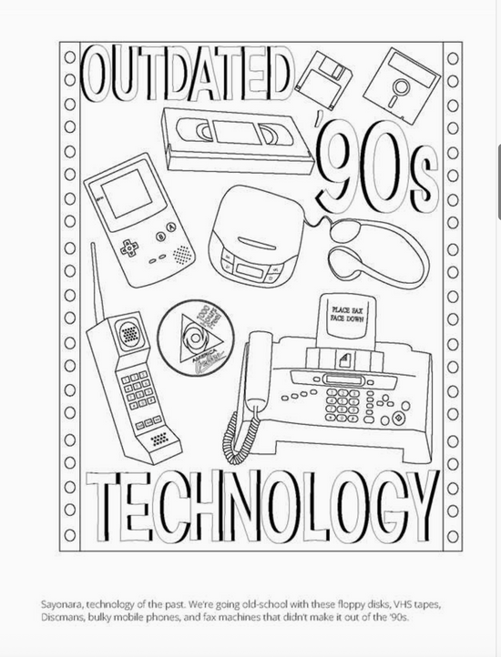 1990s Coloring Book