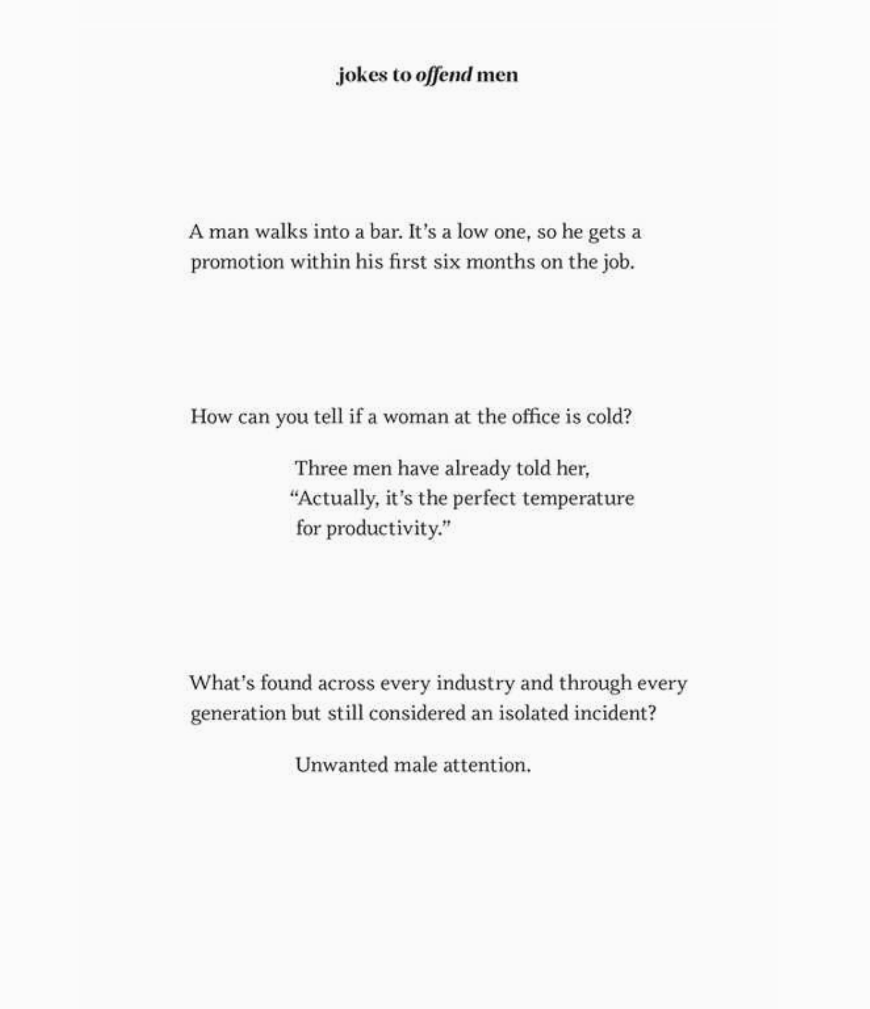 Jokes To Offend Men Book