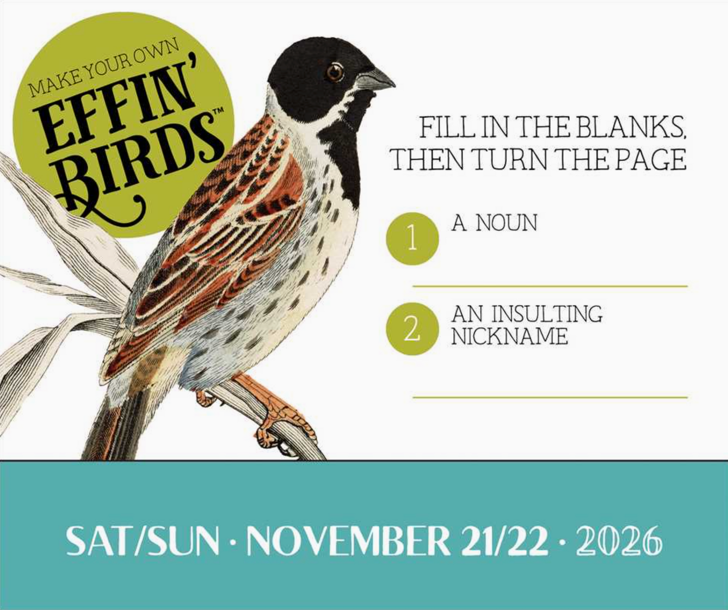 Effin' Birds 2026 Day-to-Day Calendar