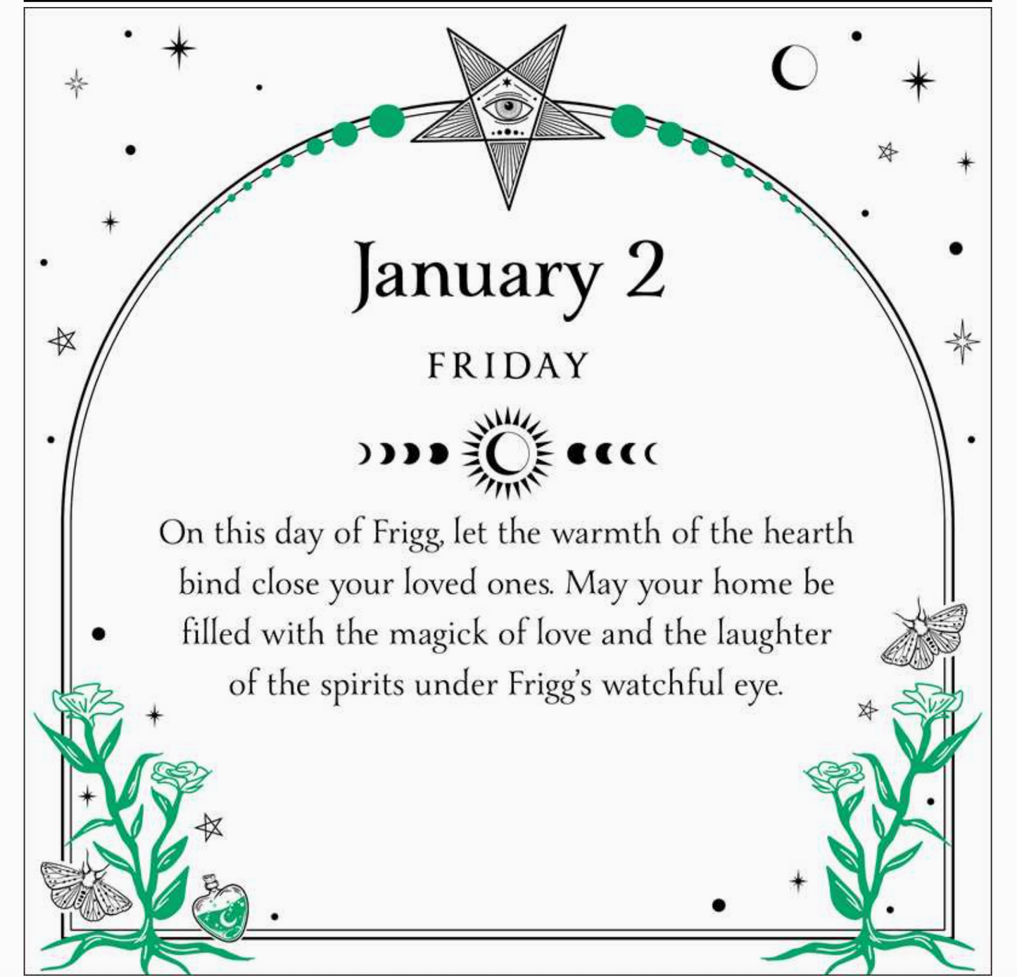 2026 Witch's Calendar: Daily Magick Day-To-Day Calendar