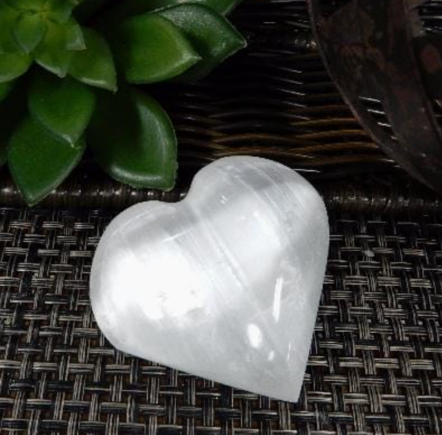 Crystal Selenite Heart Shaped Stone