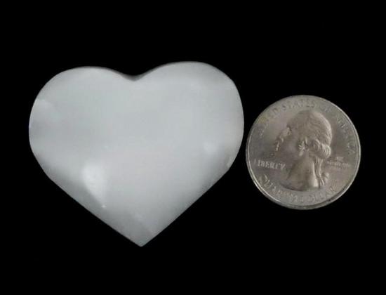 Crystal Selenite Heart Shaped Stone