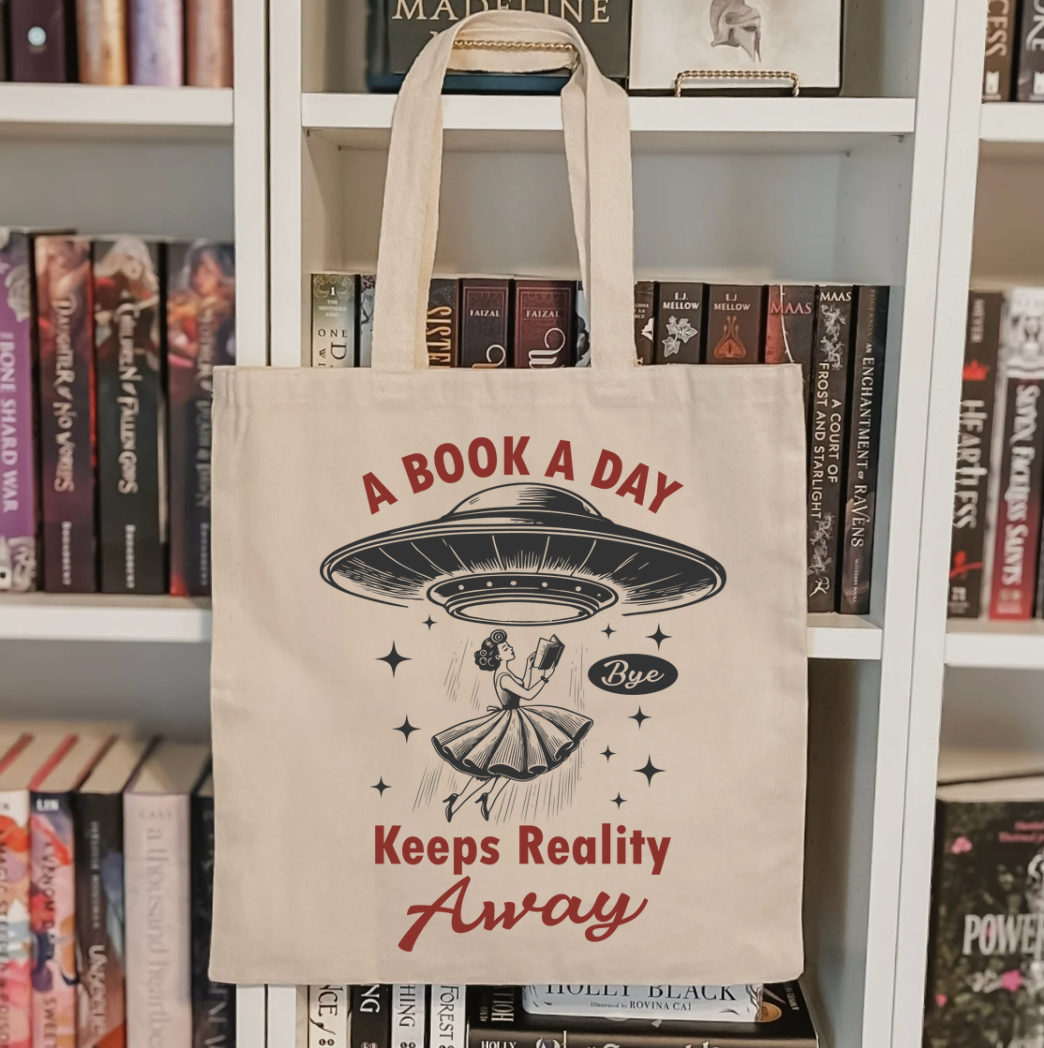 A Book A Day Keeps Reality Away Tote Bag