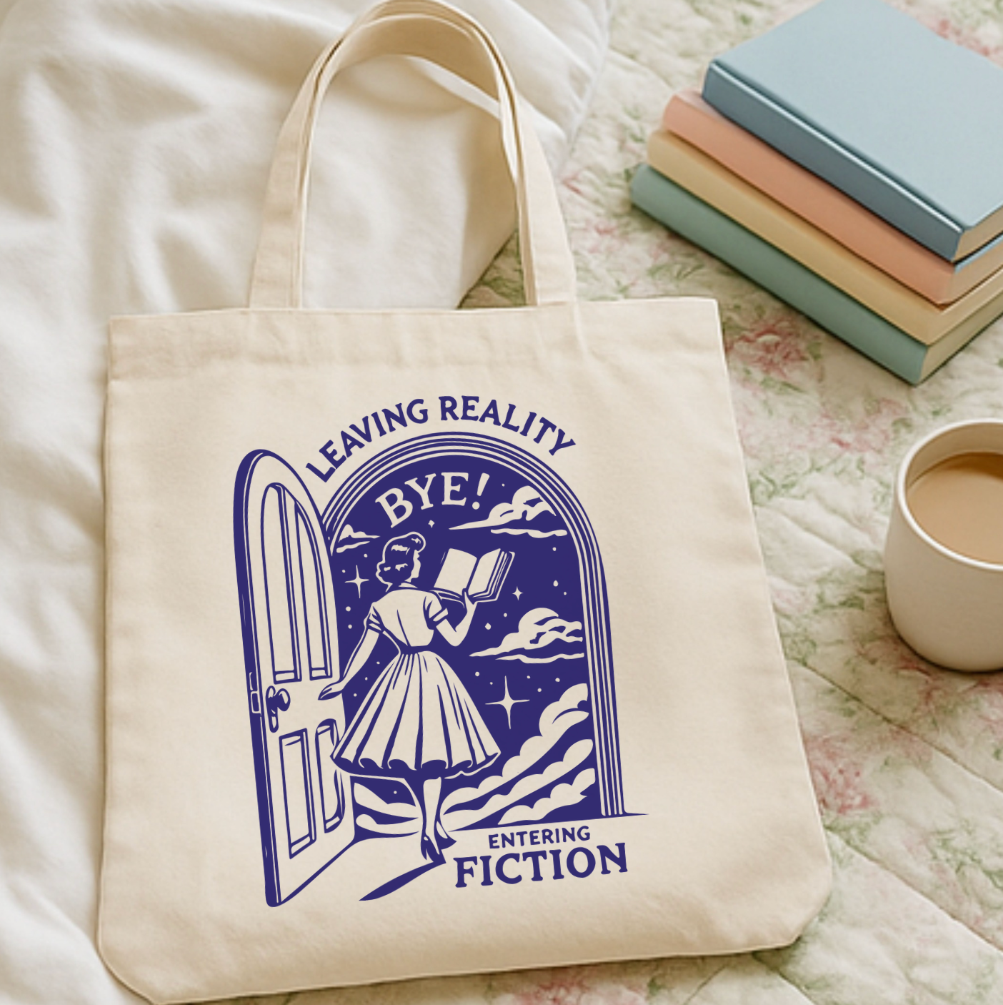 Leaving Reality Entering Fiction Tote Bag