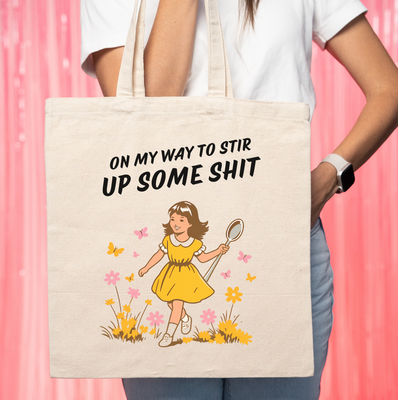 On My Way To Stir Up Some Shit Tote Bag