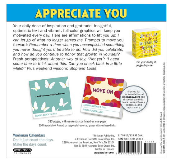 You Are Doing A Freaking Great Job Page-A-Day® Calendar 2026