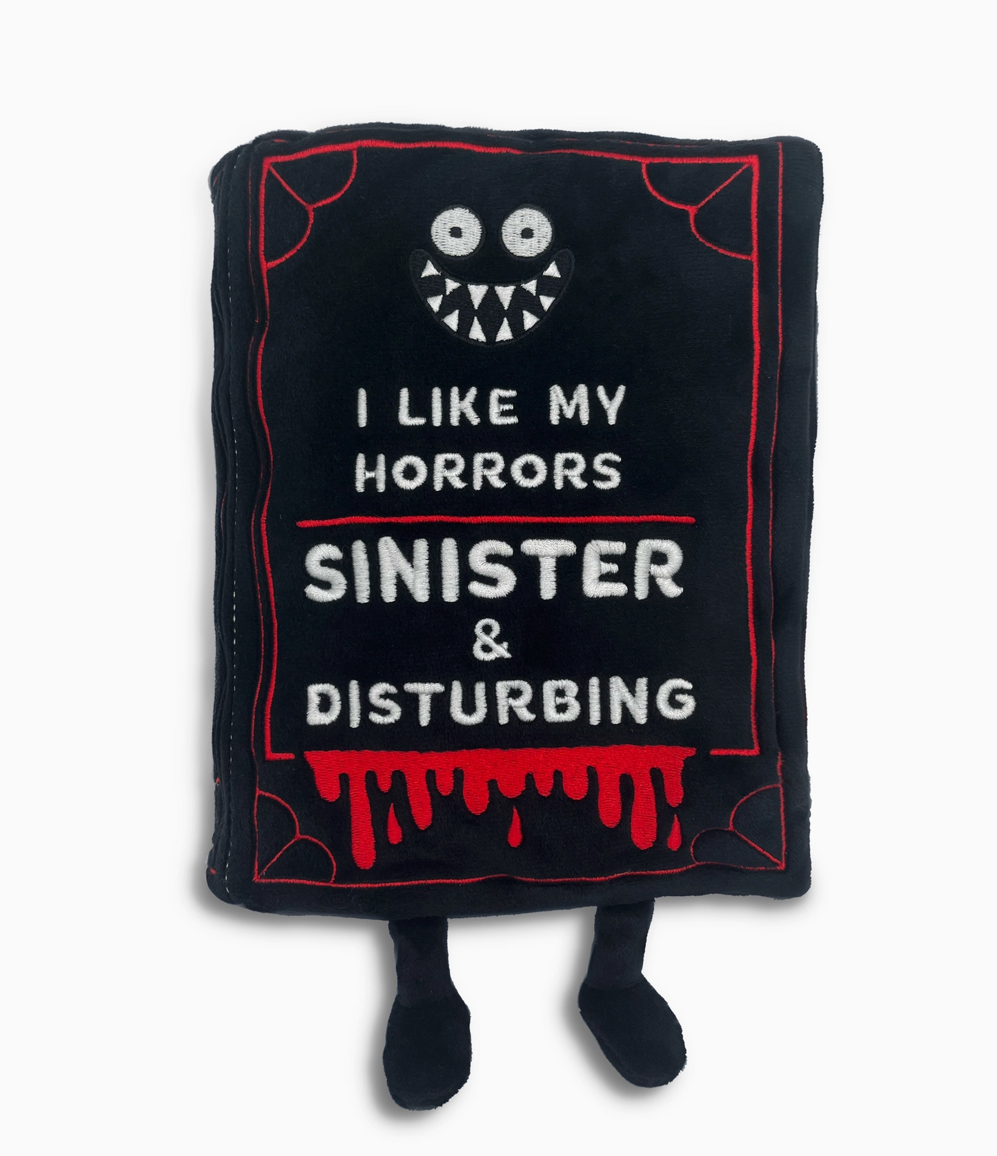 I Like My Horrors Sinister & Disturbing Book Plushie