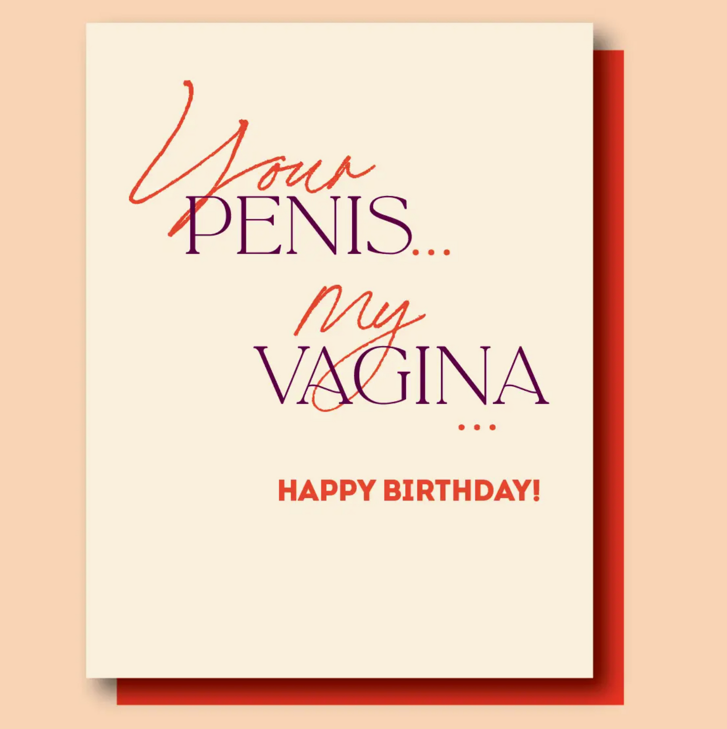 Your Penis...My Vagina...Happy Birthday! Card
