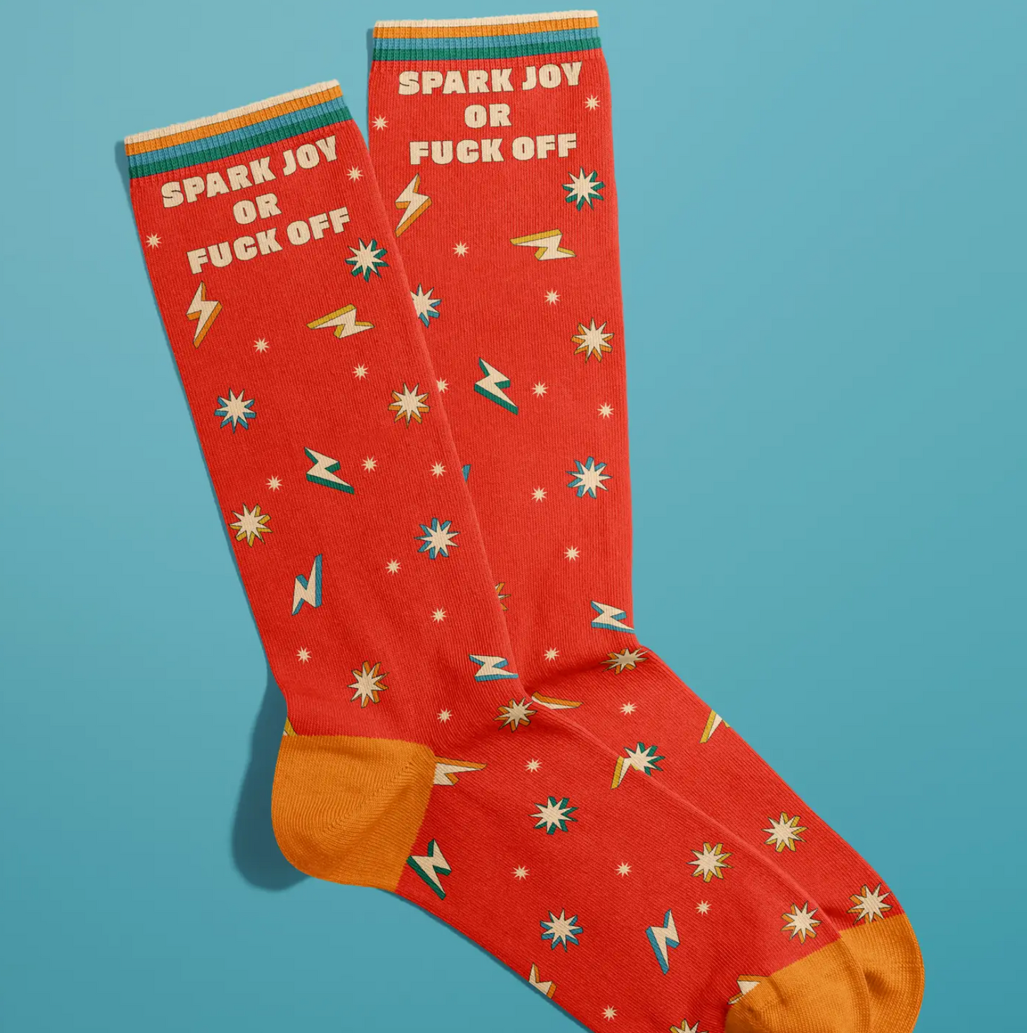 Spark Joy Or Fuck Off Socks