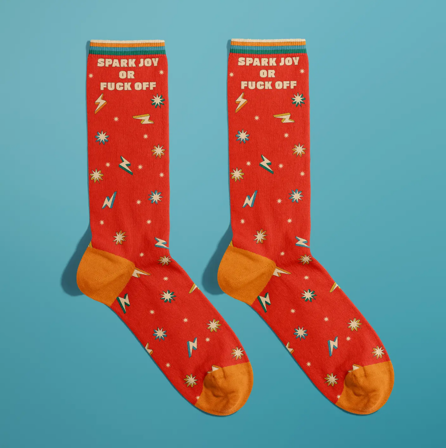 Spark Joy Or Fuck Off Socks