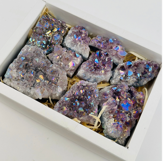 Amethyst Angel Aura Titanium Crystal