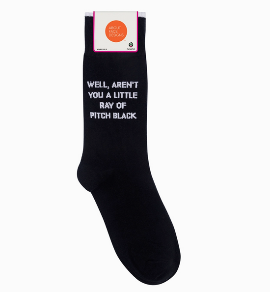 Well, Aren't You A Little Ray Of Pitch Black Socks