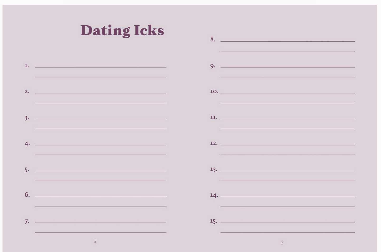 The Ick Journal