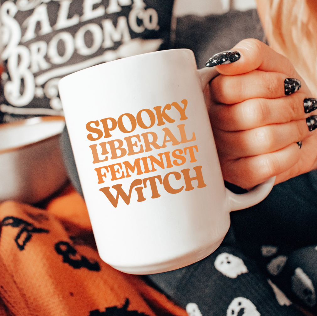 Spooky Liberal Feminist Witch 15 oz Mug