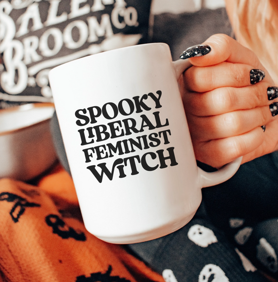 Spooky Liberal Feminist Witch 15 oz Mug