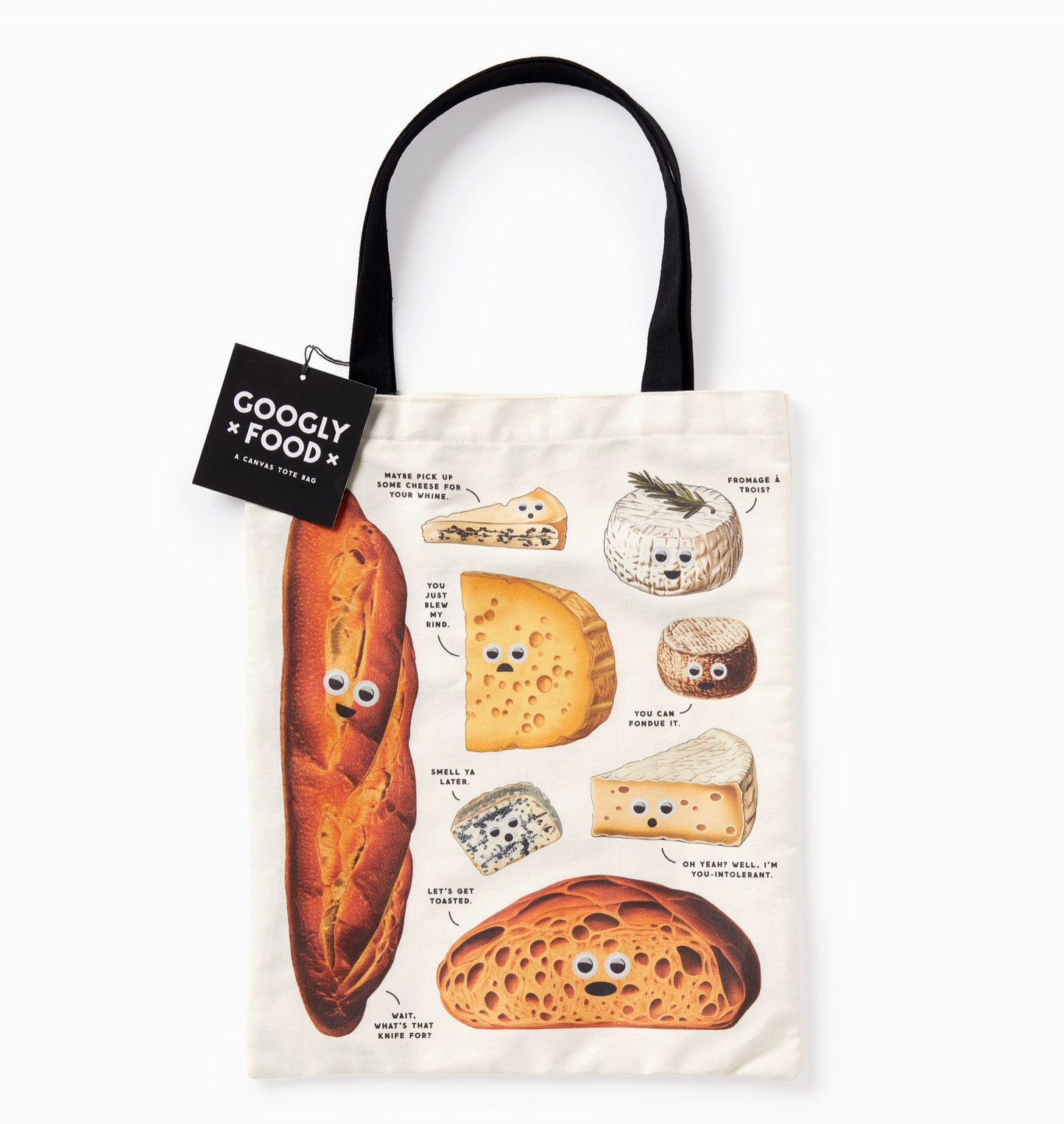 Googly Food Canvas Tote Bag