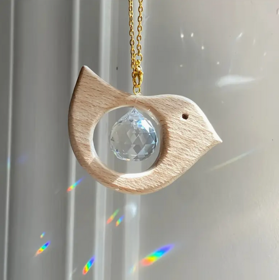 Wooden Bird Suncatcher