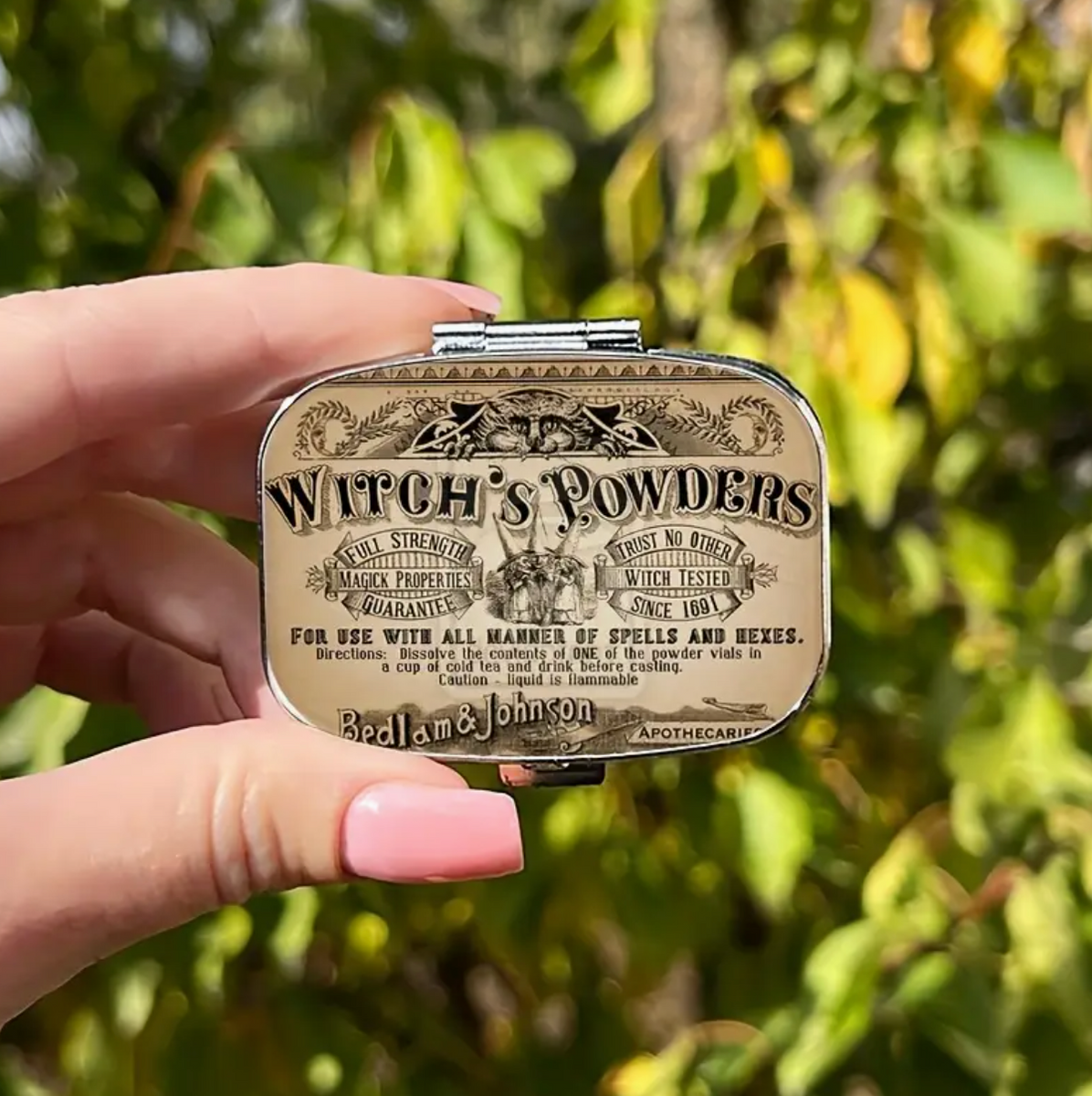 Witch's Powders Pill Tin – Hilarious Humanitarian