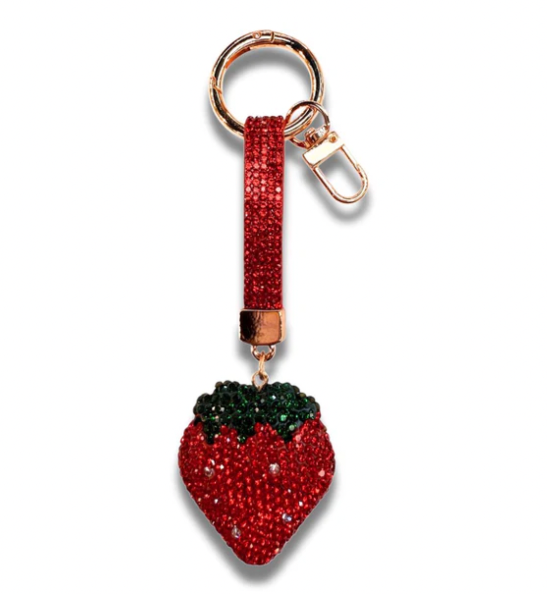 Strawberry Crystal Bag Charm