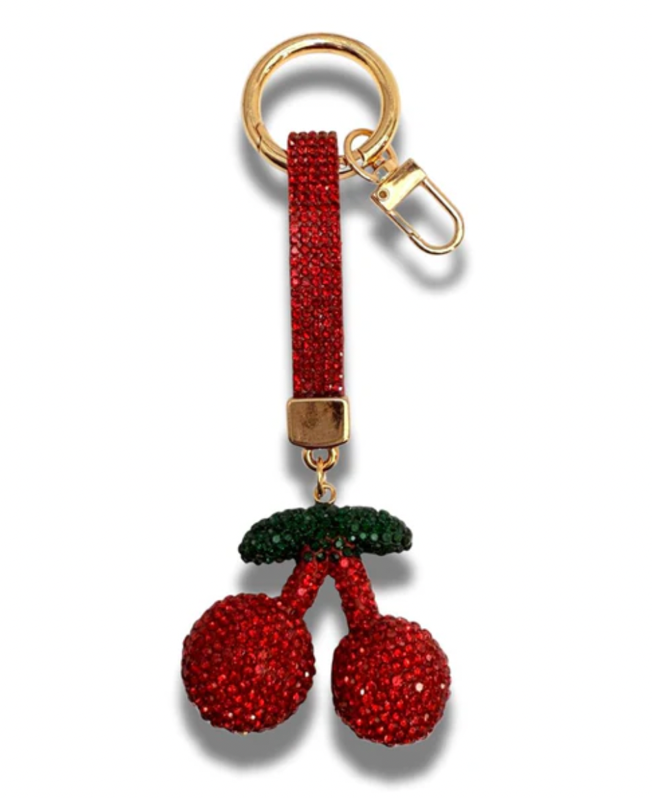 Cherry Crystal Bag Charm