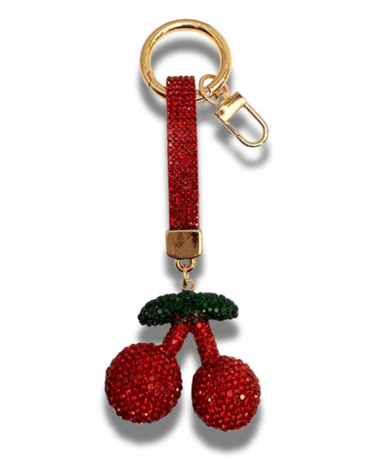 Cherry Crystal Bag Charm