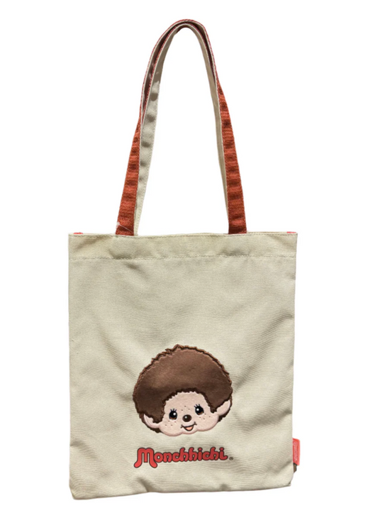 Monchhichi-Kun Face Canvas Tote Bag (Official Licensed)