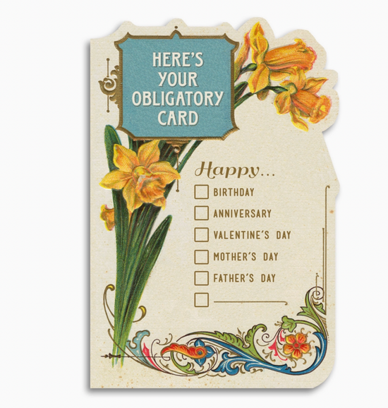 Here's Your Obligatory Card