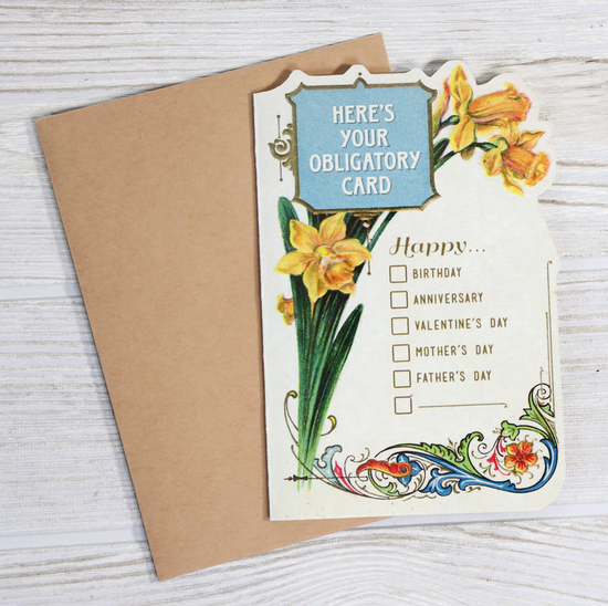 Here's Your Obligatory Card