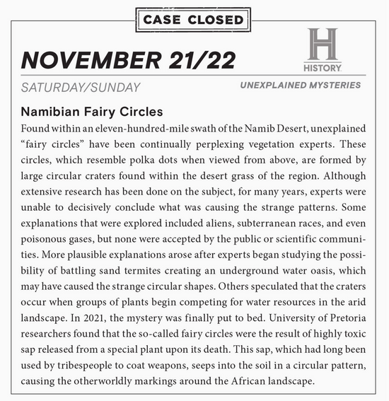 2026 History Channel Unexplained Mysteries Boxed Calendar