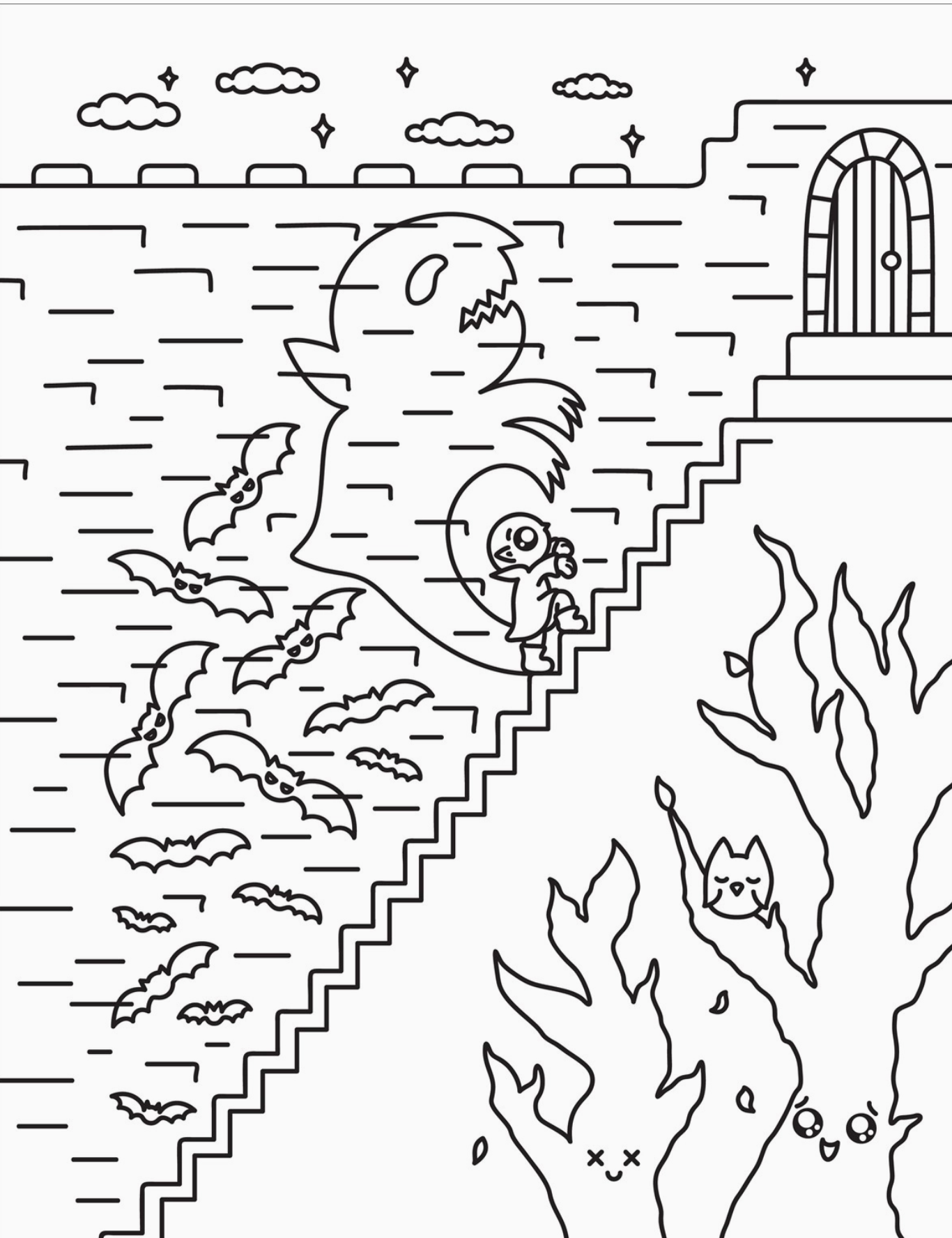 Creepy Cute Horror Coloring Book