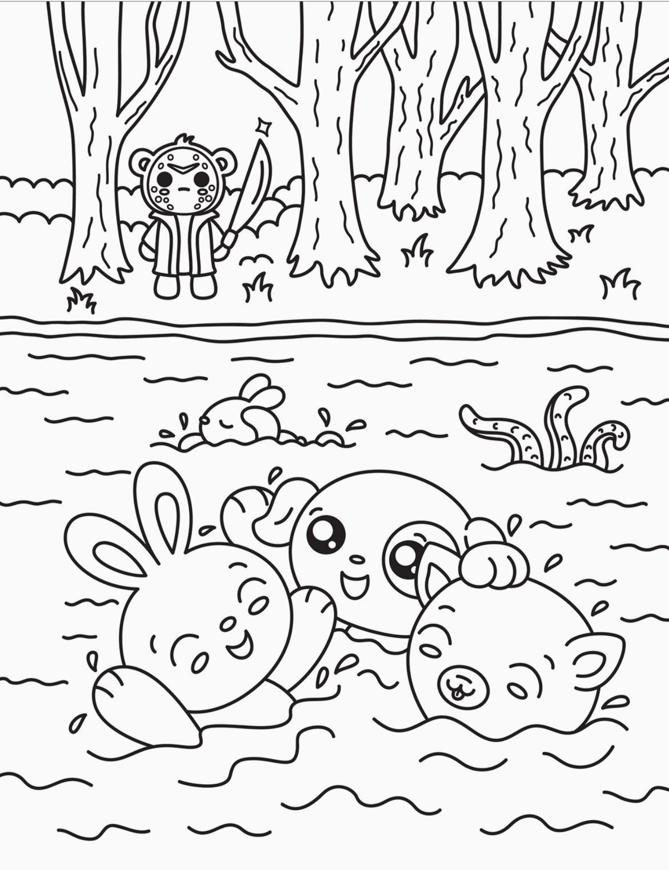 Creepy Cute Horror Coloring Book