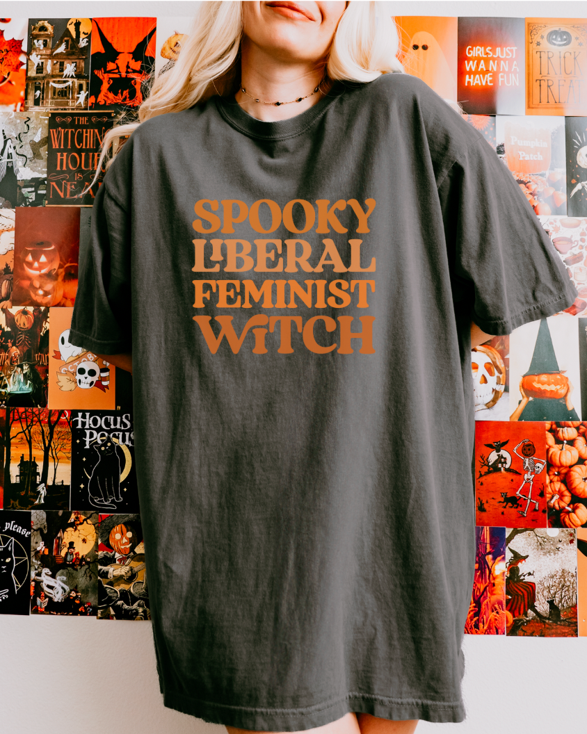 Spooky Liberal Feminist Witch Unisex Tee