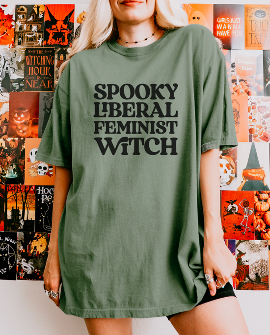 Spooky Liberal Feminist Witch Unisex Tee