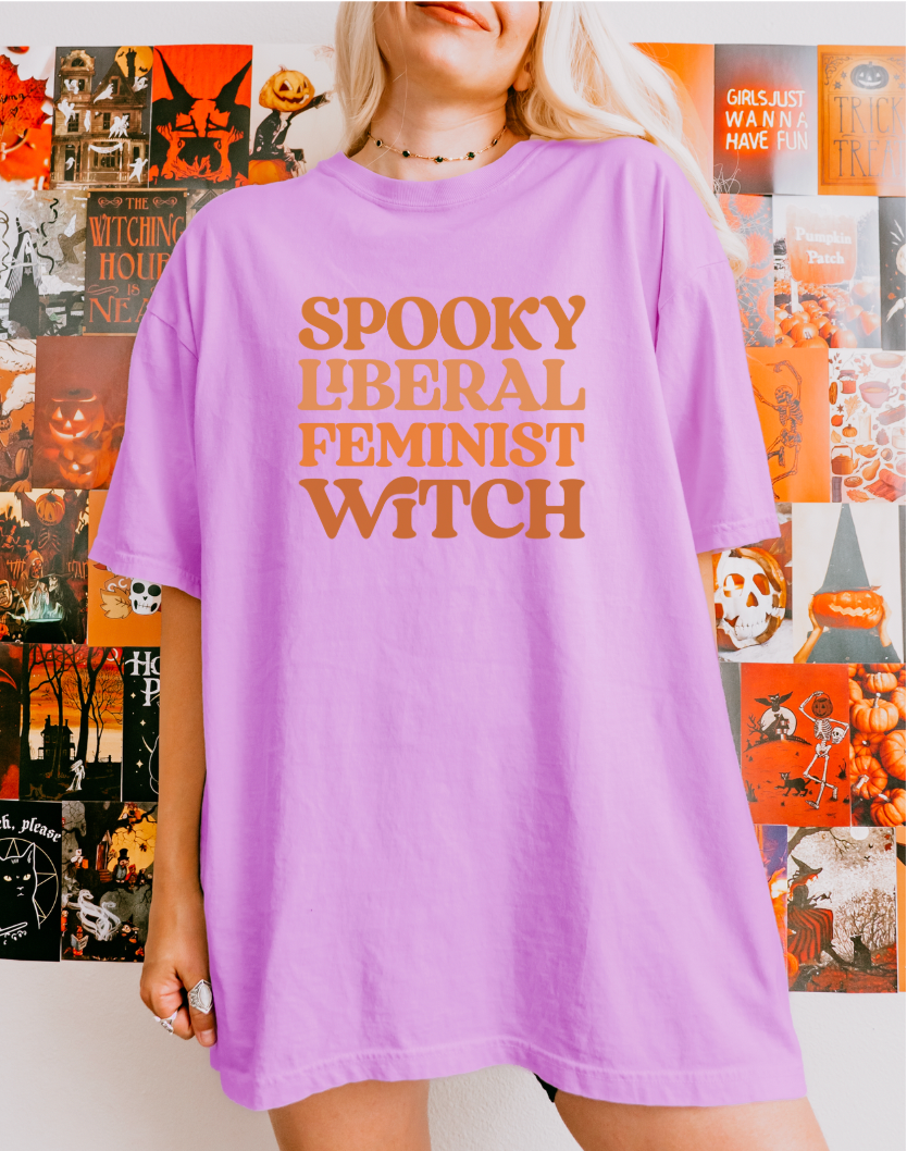 Spooky Liberal Feminist Witch Unisex Tee