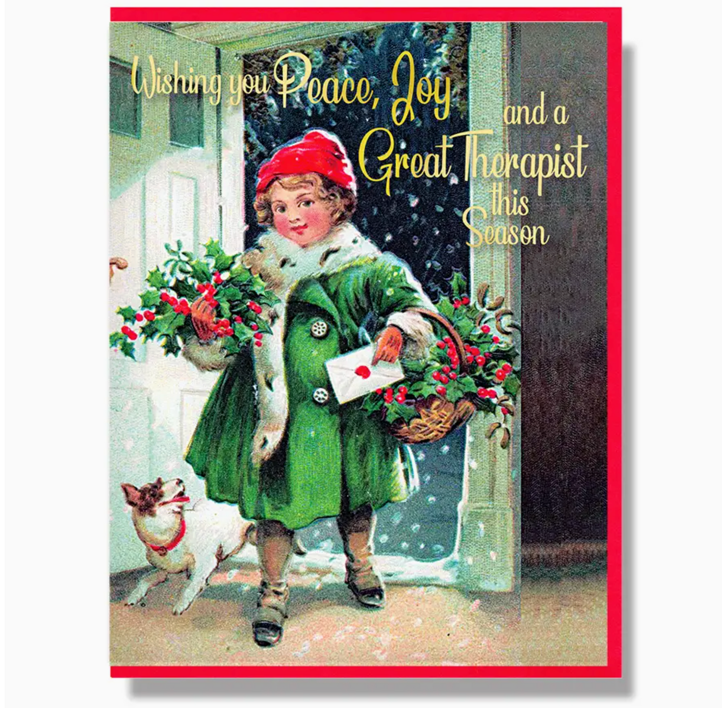 Wishing You Peace, Joy And A Great Therapist This Season Card
