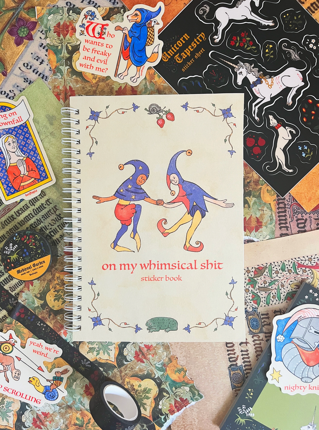 On My Whimsical Sh*T Reusable Sticker Book