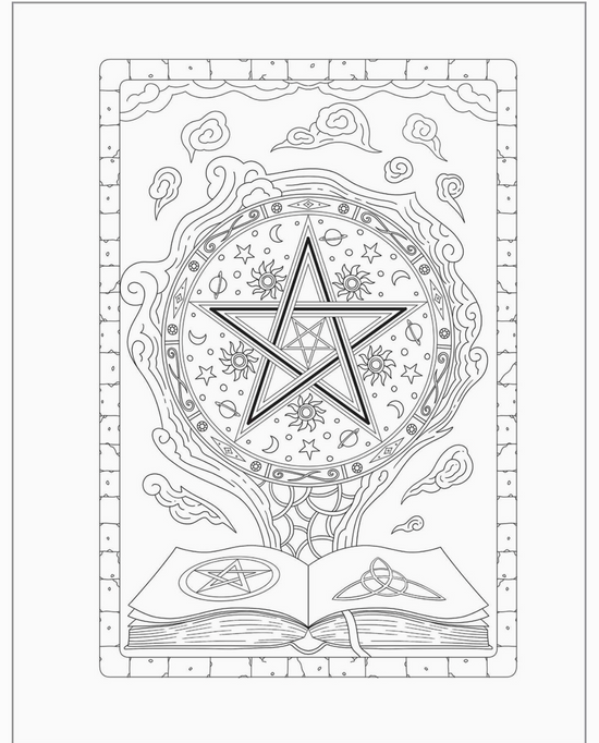 Witchcraft Coloring Book For Adults