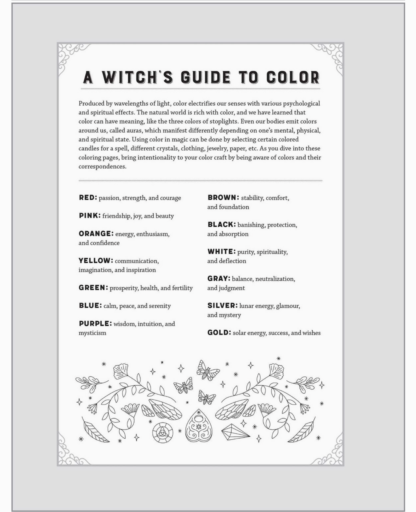 Witchcraft Coloring Book For Adults